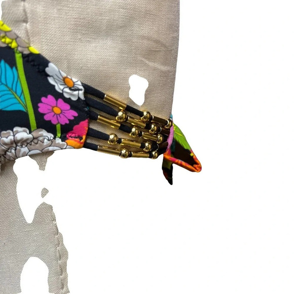 Trina Turk Santiago Vibrant Floral Bikini Bandeau Top Size 6 - Picture 5 of 8